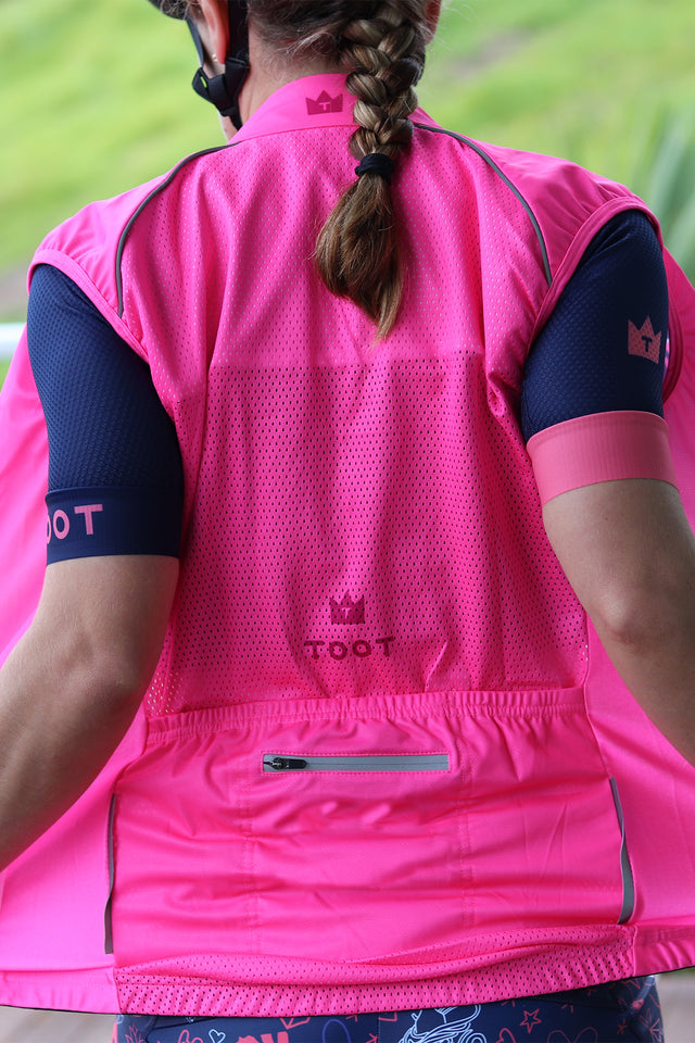 FLURO PINK REFLECTIVE - Wind Vest