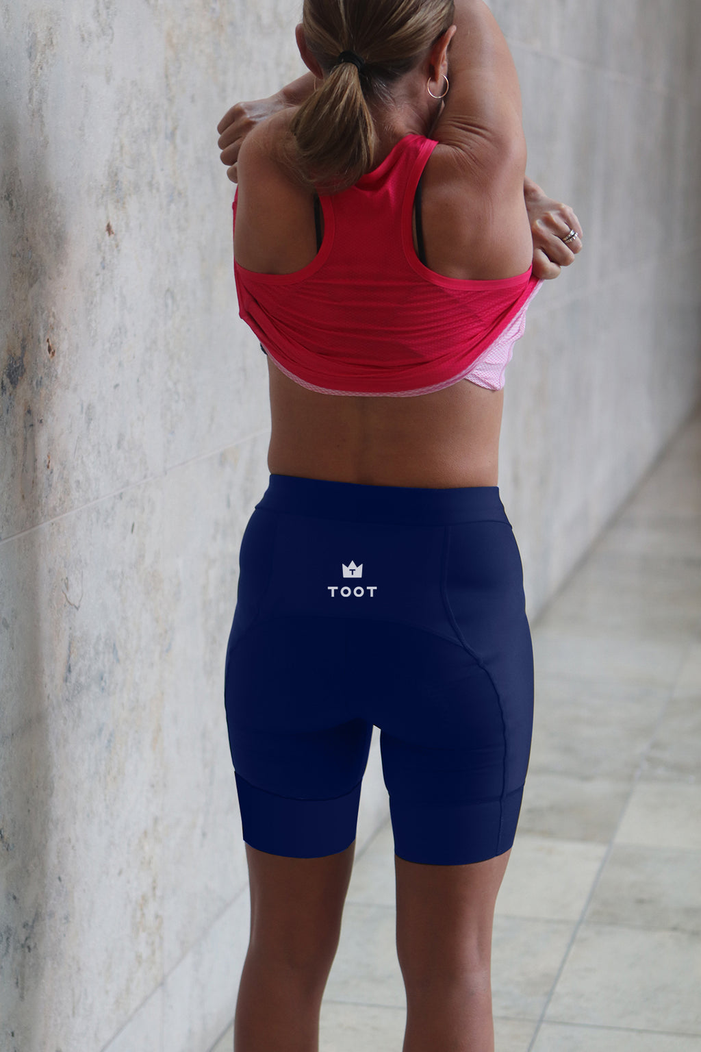 NAVY WOMENS TRI SHORTS