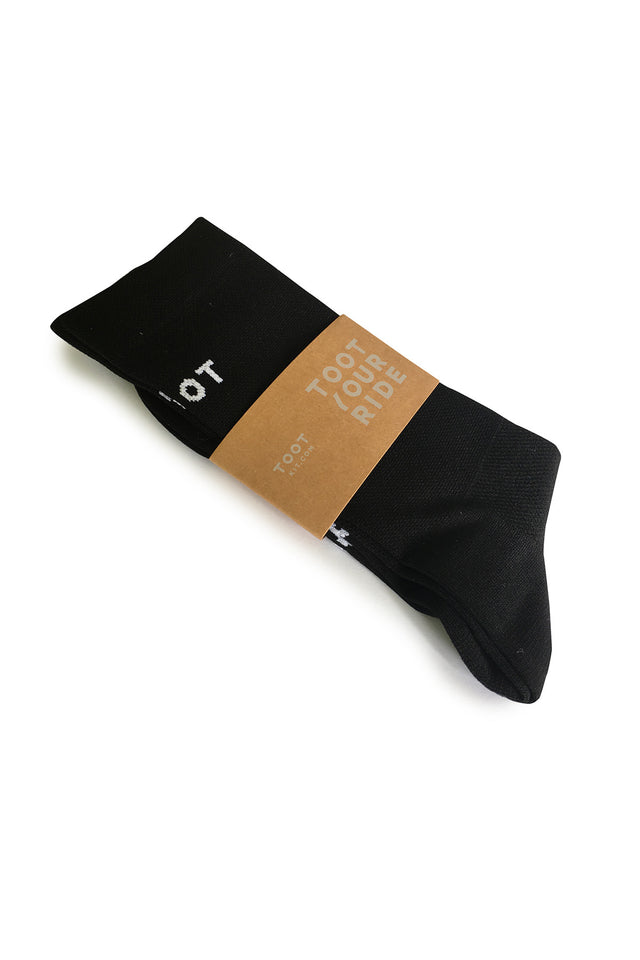 Plain Black Cycle Socks