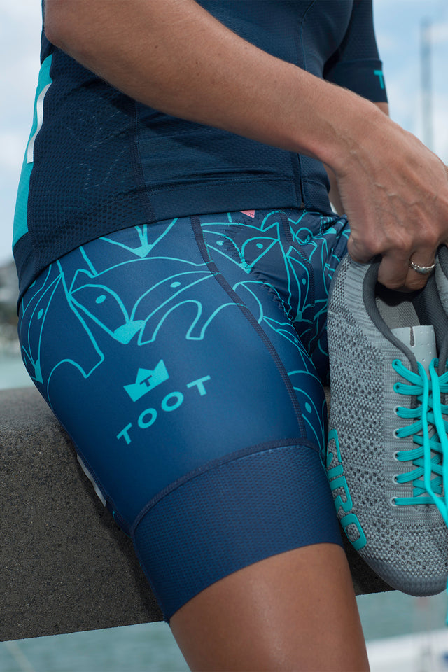 FOXY - Doodle Bibs Navy/Mint/Watermelon